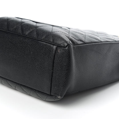 Chanel Caviar Quilted Petit Shopping Tote PST Black 7 of 10