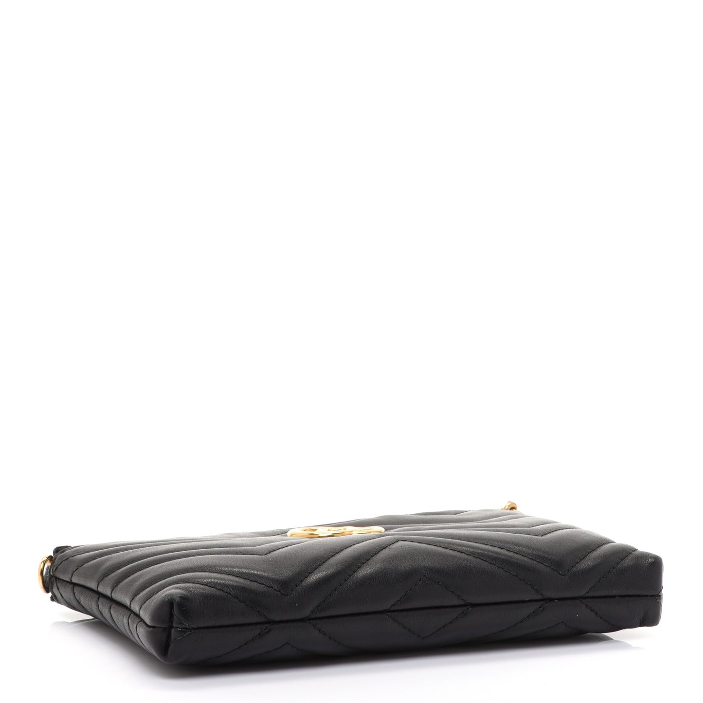 Calfskin Matelasse Mini GG Marmont Chain Bag Black