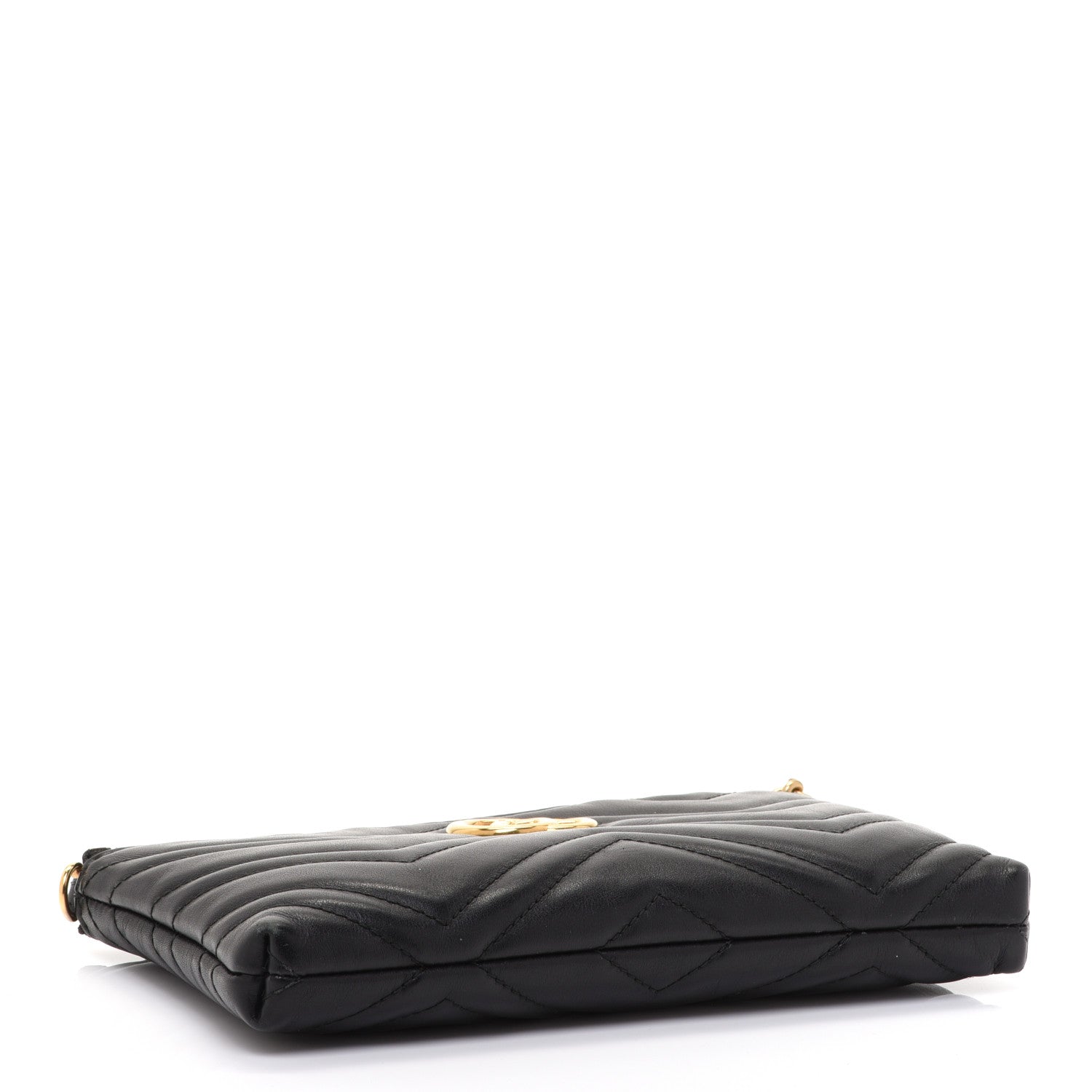 Gucci Calfskin Matelasse Mini GG Marmont Chain Bag Black 4 of 14