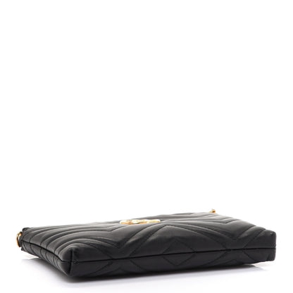 Gucci Calfskin Matelasse Mini GG Marmont Chain Bag Black 4 of 14