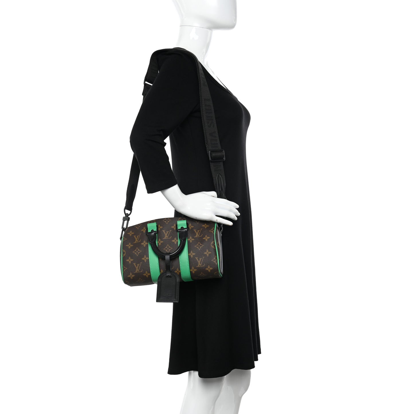 Monogram Macassar Keepall Bandouliere 25 Minty Green