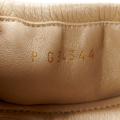 Chanel Laminated Lambskin Womens Quilted Elastic CC Moccasin Loafers 37.5 Beige 9 of 10