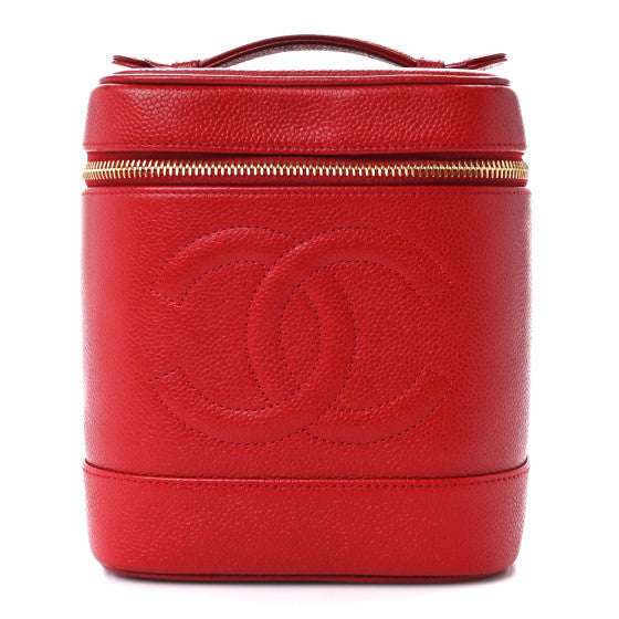 Chanel Caviar Vanity Cosmetic Case Red 1 of 13
