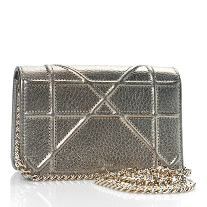 Christian Dior Metallic Grained Calfskin Baby Diorama Flap Bag Champagne 2 of 8