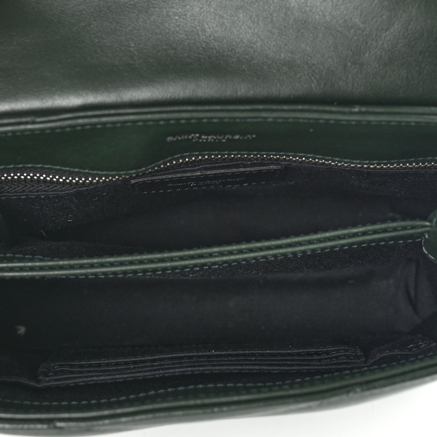 Calfskin Y Quilted Monogram Toy Loulou Crossbody Bag Deep Green