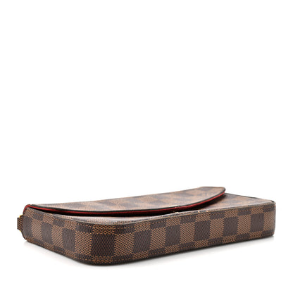 Louis Vuitton Damier Ebene Pochette Felicie Chain Wallet 5 of 13