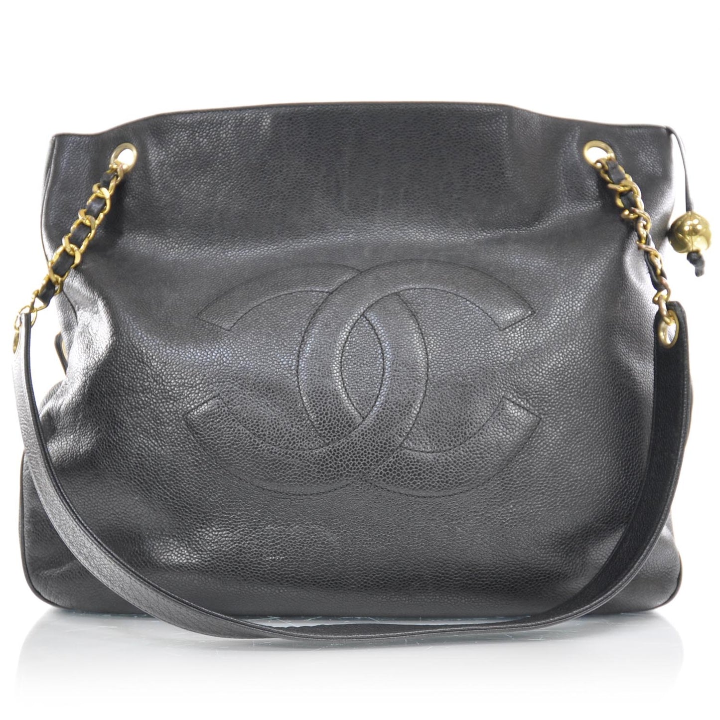 Caviar CC Shoulder Bag Black