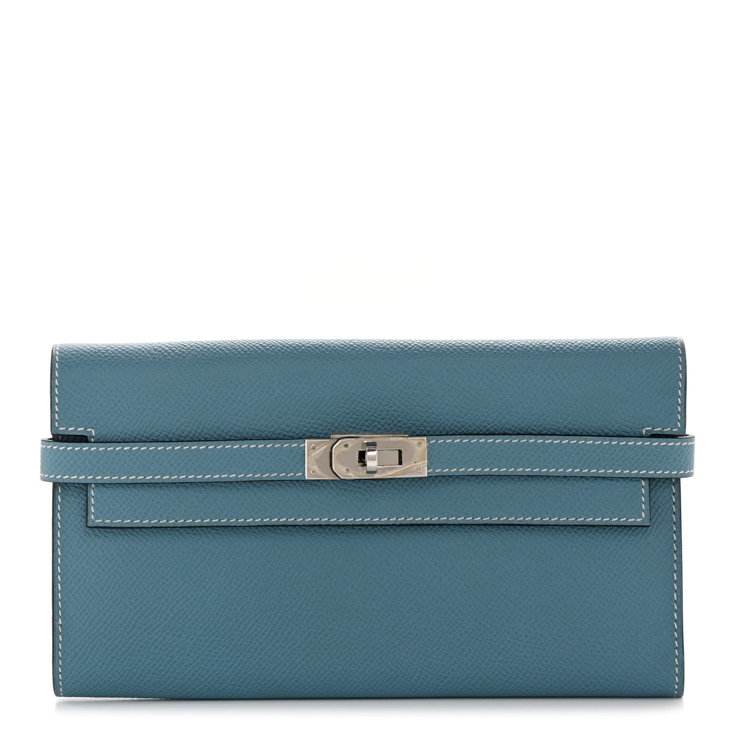 Epsom Kelly Longue Wallet Blue Jean