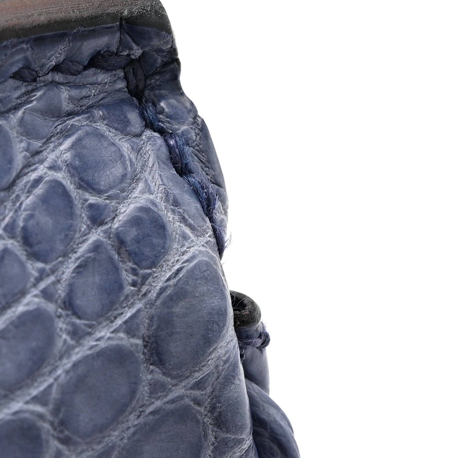 Hermes Matte Porosus Crocodile 18K White Gold Diamond Birkin 35 Bleu Brighton 20 of 26