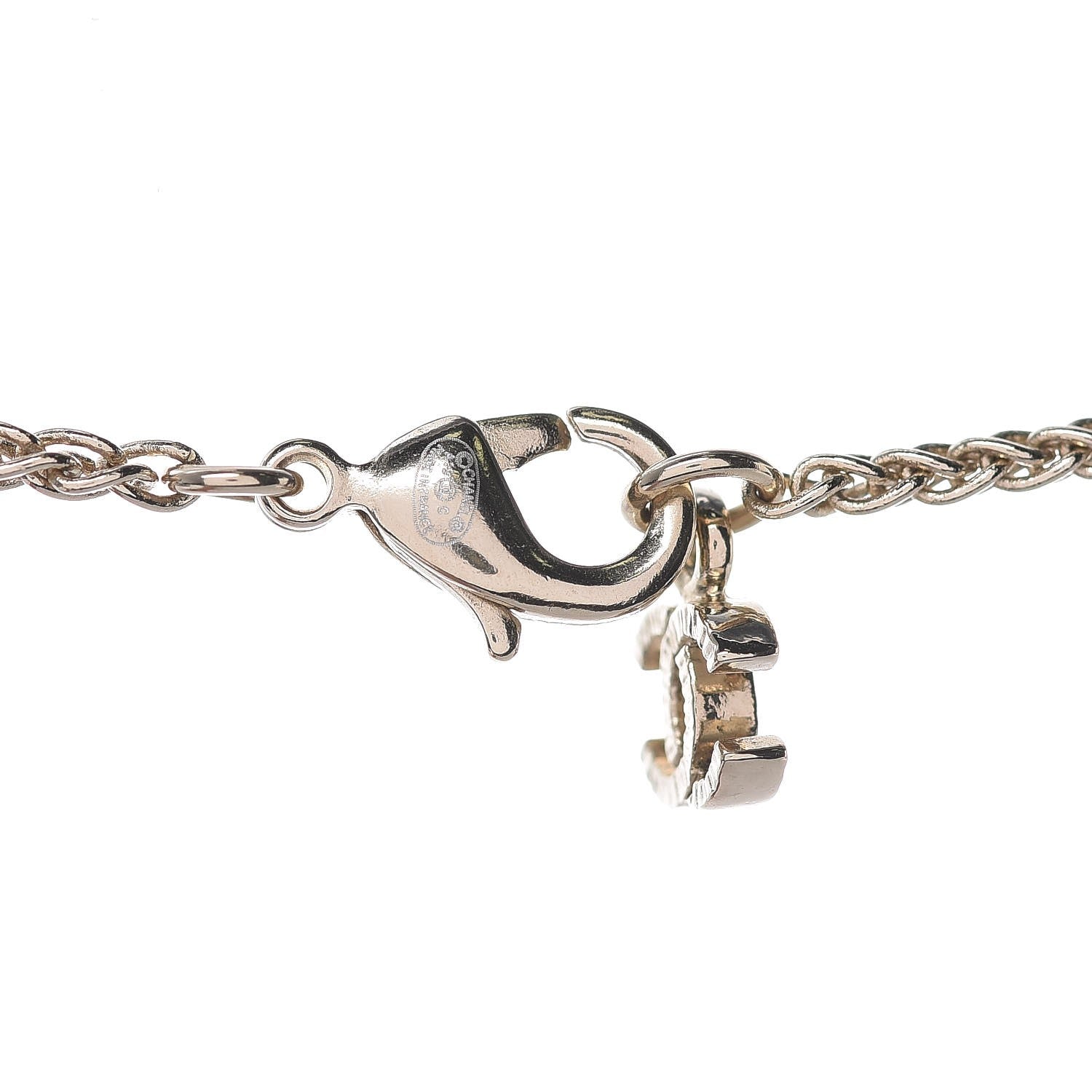 Chanel Pearl CC Pendant Necklace Gold 3 of 6