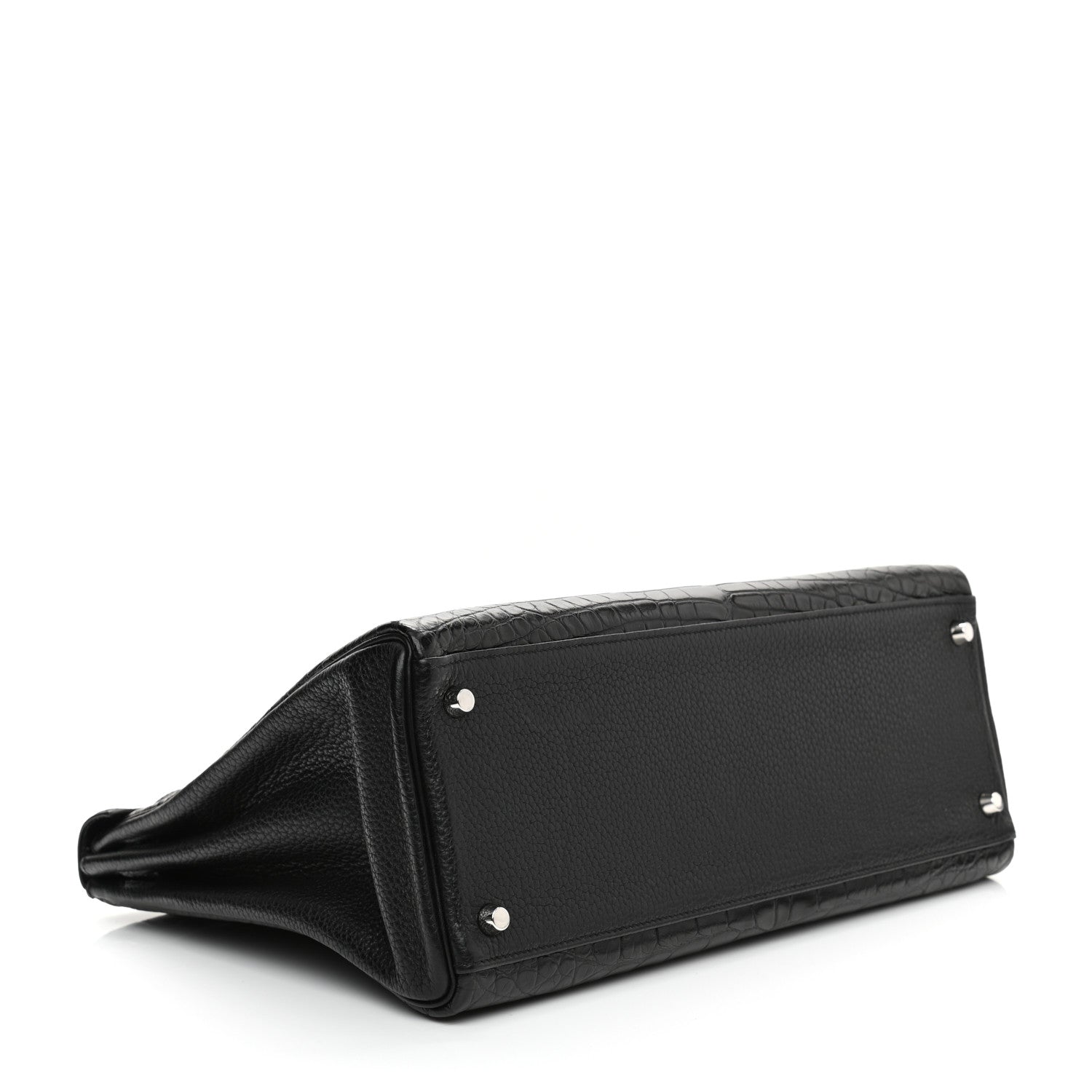 Hermes Matte Taurillon Clemence Box Kelly Retourne 35 Black 4 of 16