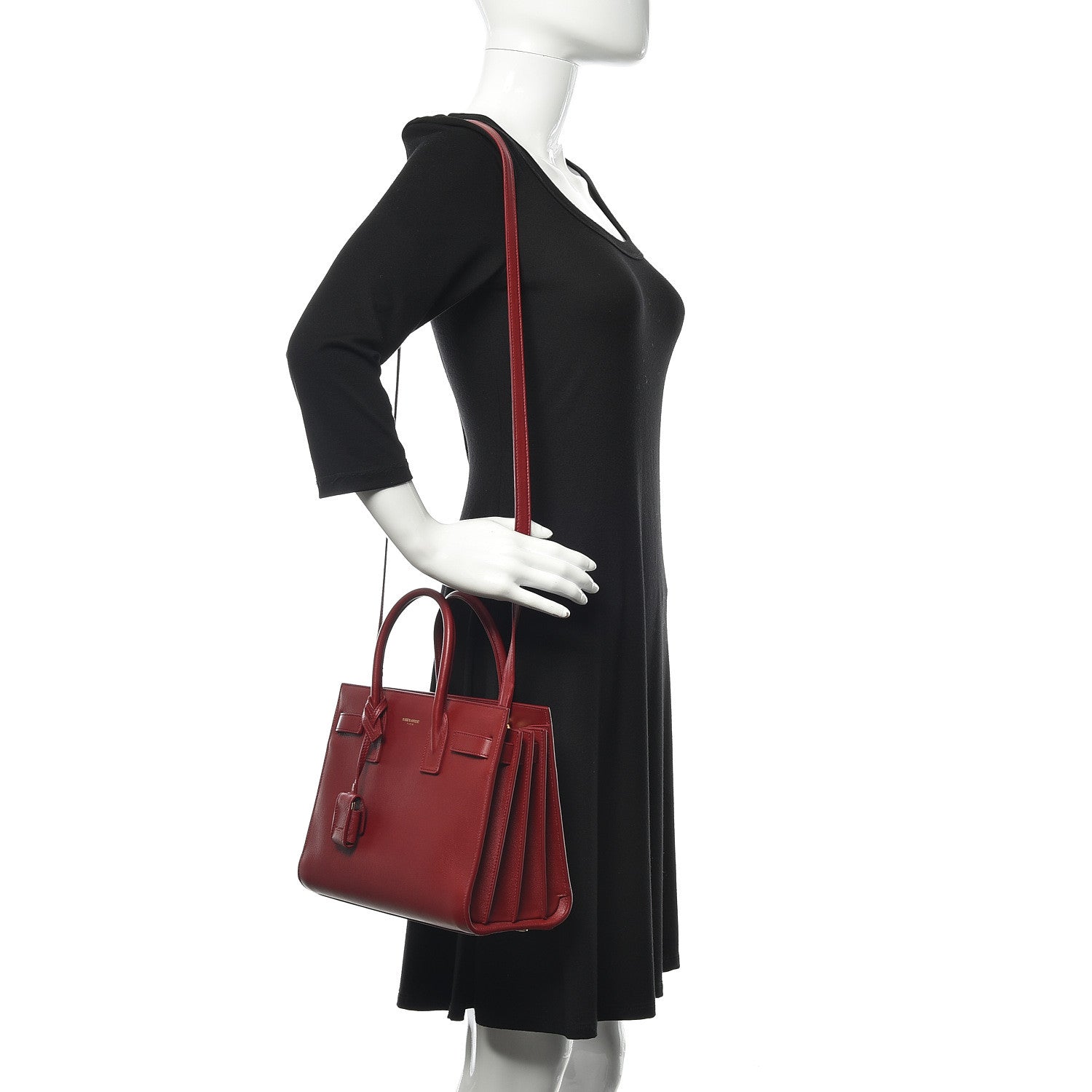 Saint Laurent Calfskin Baby Sac De Jour Red 3 of 9