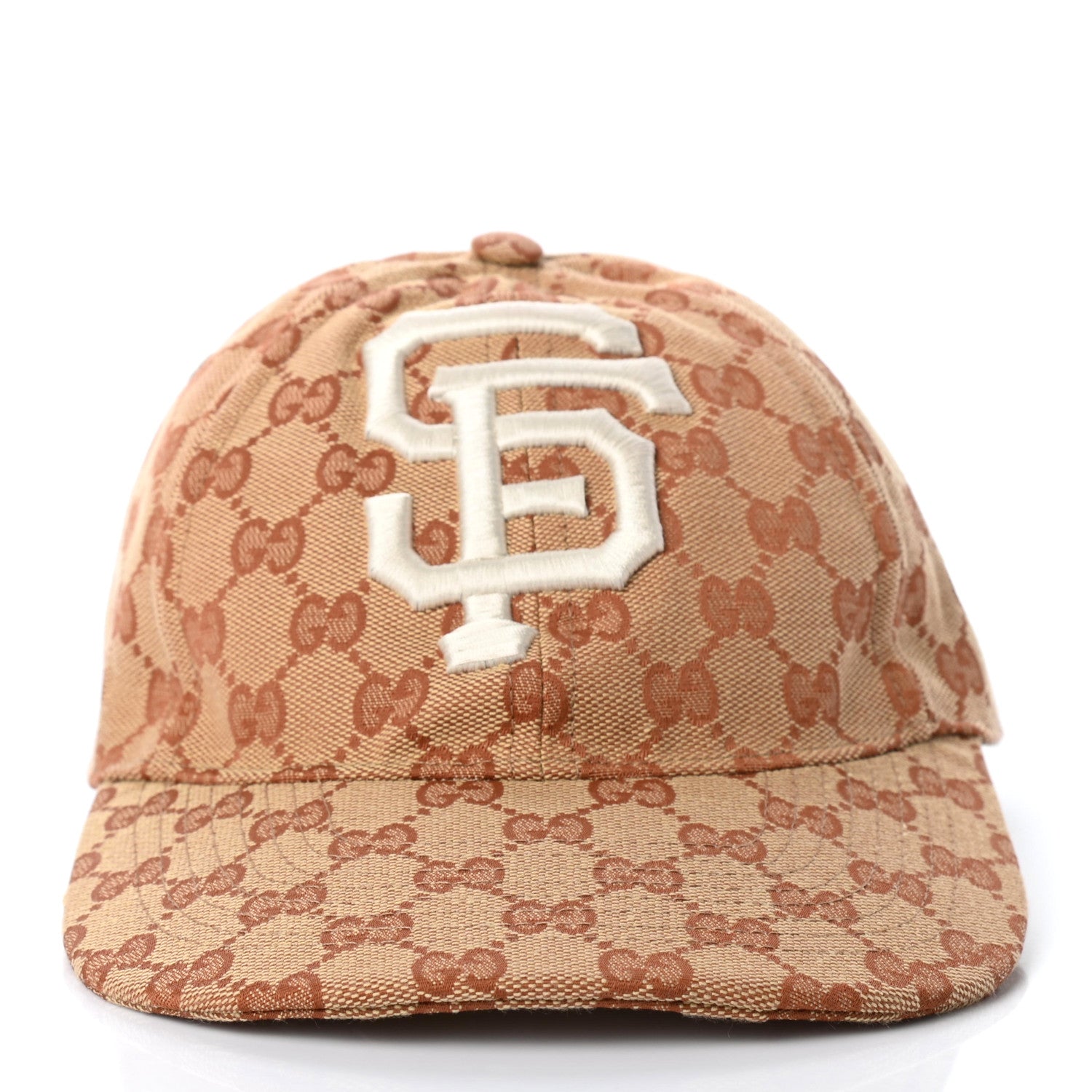 Gucci X MLB Monogram SF Giants Baseball Hat 55-59 Beige Ruggine 3 of 8