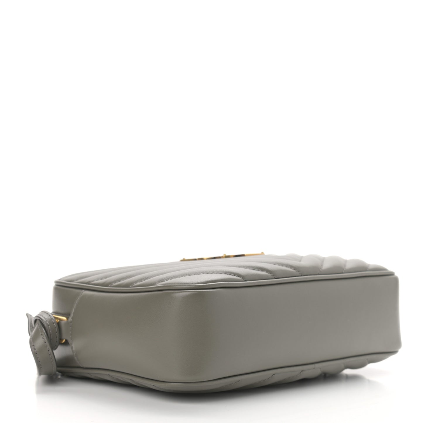 Calfskin Matelasse Monogram Lou Camera Bag Grey Kaki
