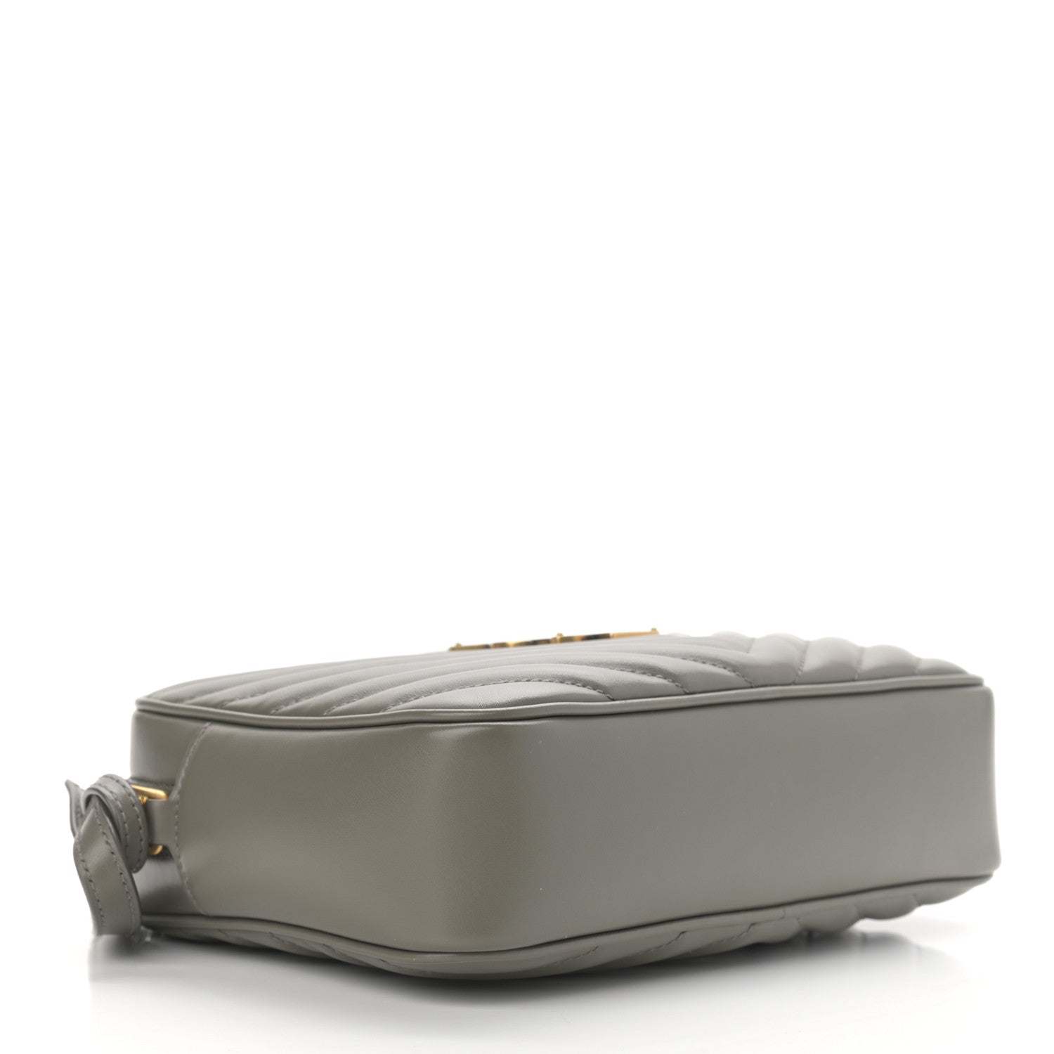 Saint Laurent Calfskin Matelasse Monogram Lou Camera Bag Grey Kaki 4 of 10