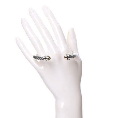 David Yurman Sterling Silver 14K Yellow Gold 7mm Cable Classics Bracelet 2 of 5