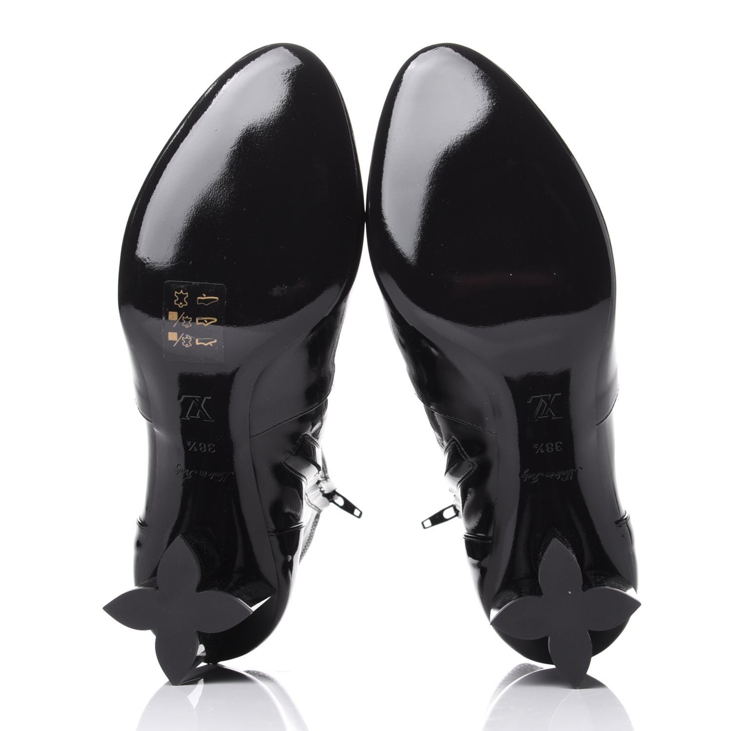 Patent Silhouette Ankle Boots 38.5 Black