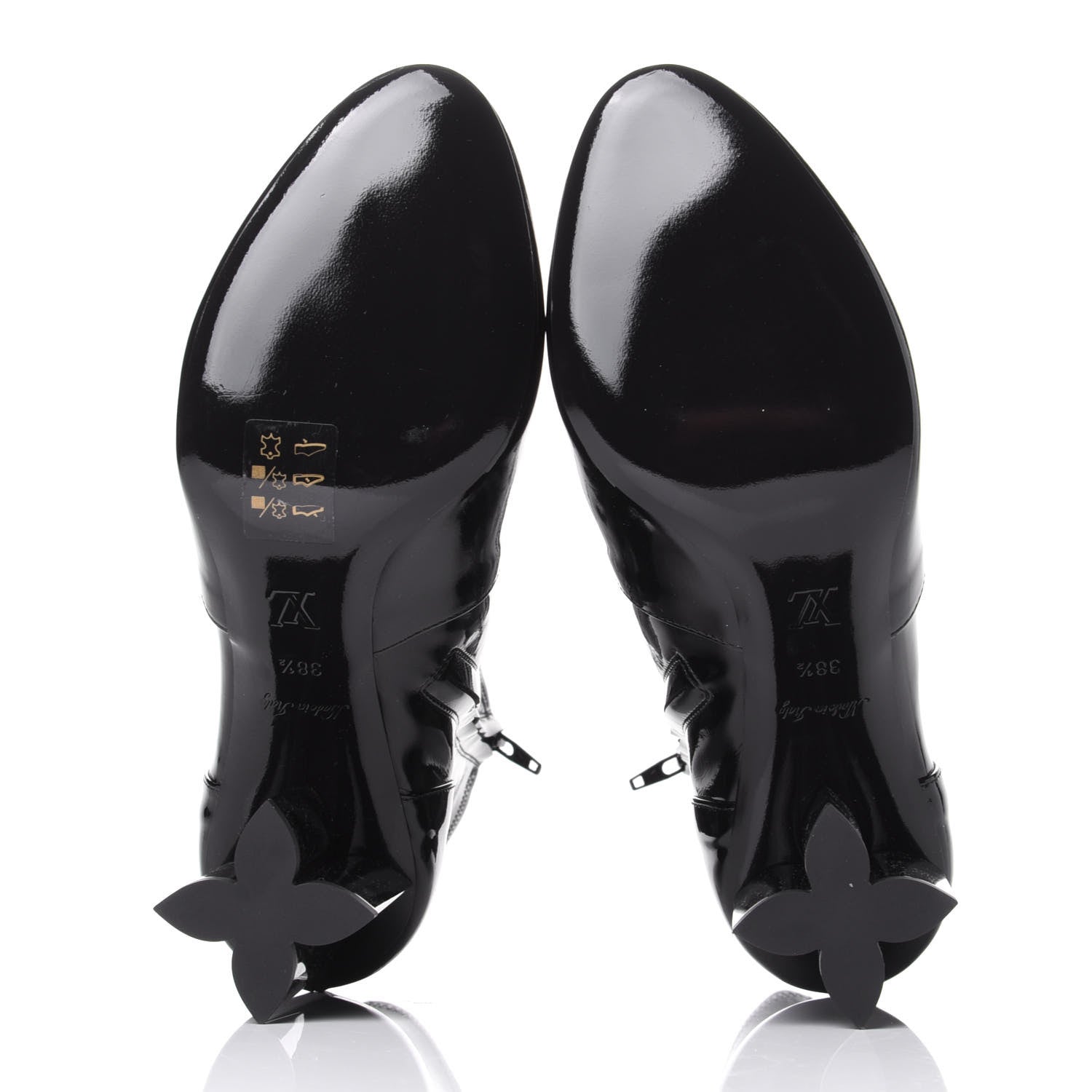 Louis Vuitton Patent Silhouette Ankle Boots 38.5 Black 7 of 10