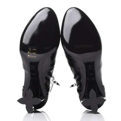 Louis Vuitton Patent Silhouette Ankle Boots 38.5 Black 7 of 10