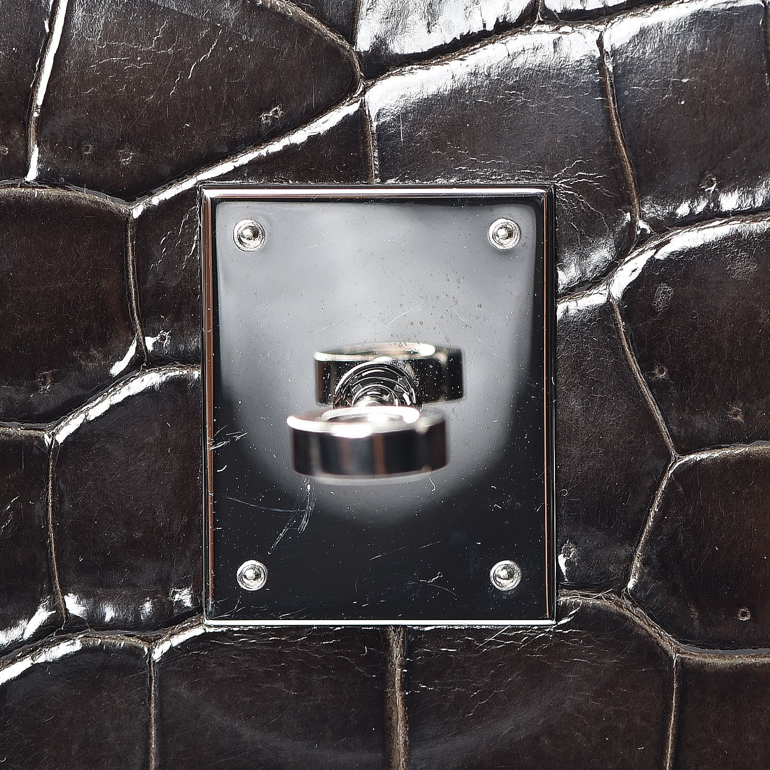 Hermes Shiny Porosus Crocodile Birkin 35 Graphite 7 of 38