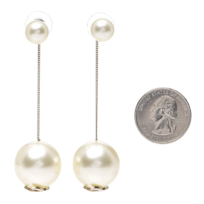 Chanel Pearl CC Drop Earrings Gold 2 of 3