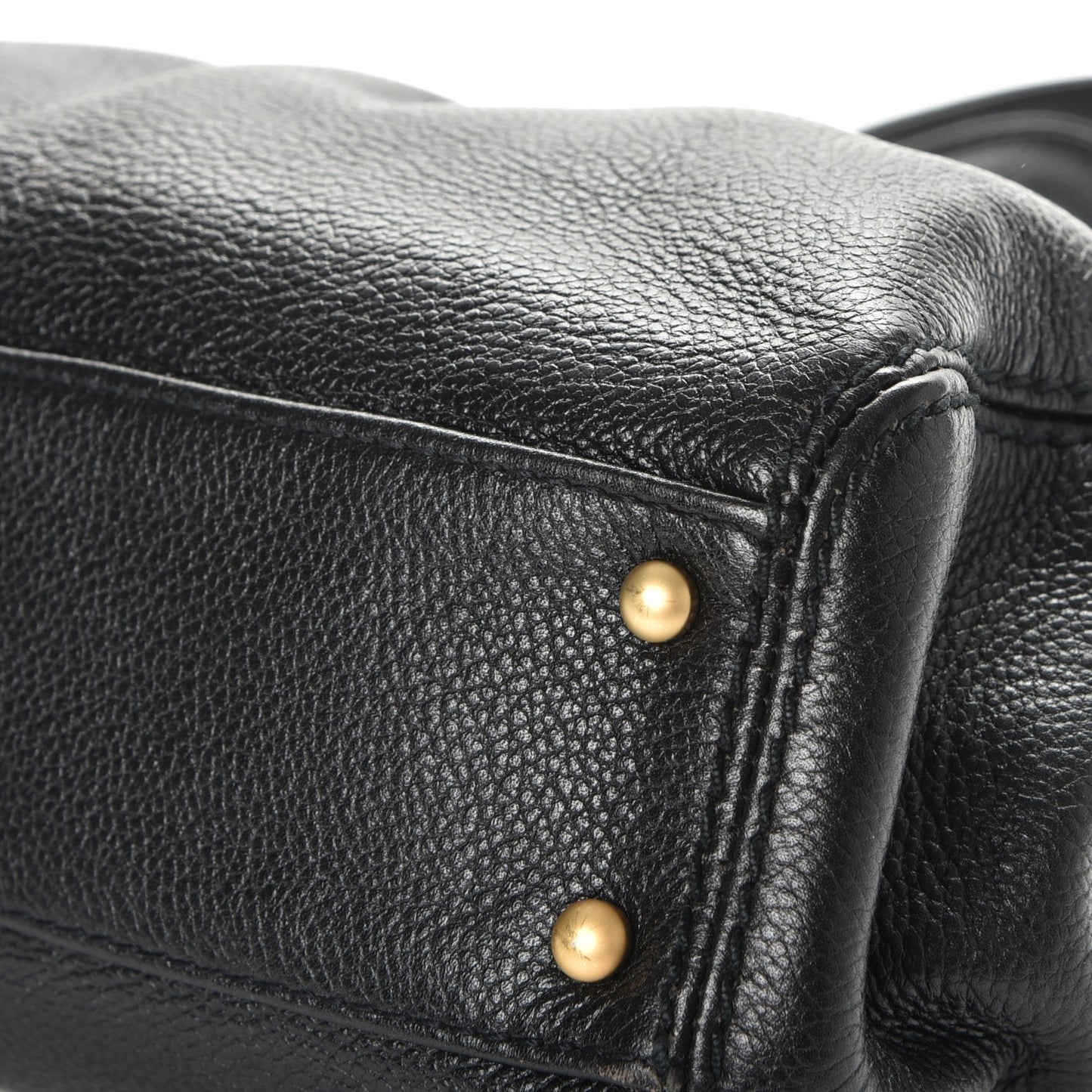 Grained Calfskin CC Framed Shoulder Bag Black