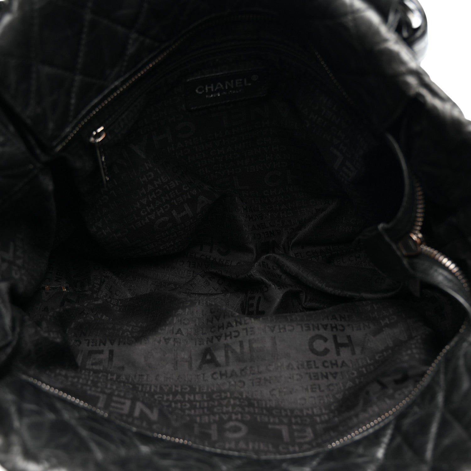 Chanel Distressed Lambskin Vintage Ligne Lady Braid Tote Black 5 of 10