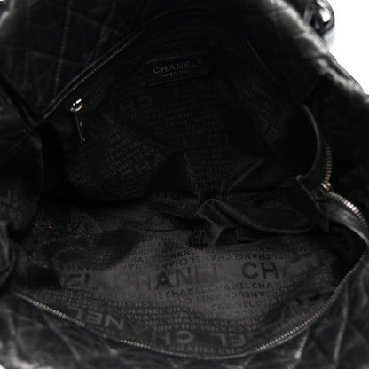 Chanel Distressed Lambskin Vintage Ligne Lady Braid Tote Black 5 of 10