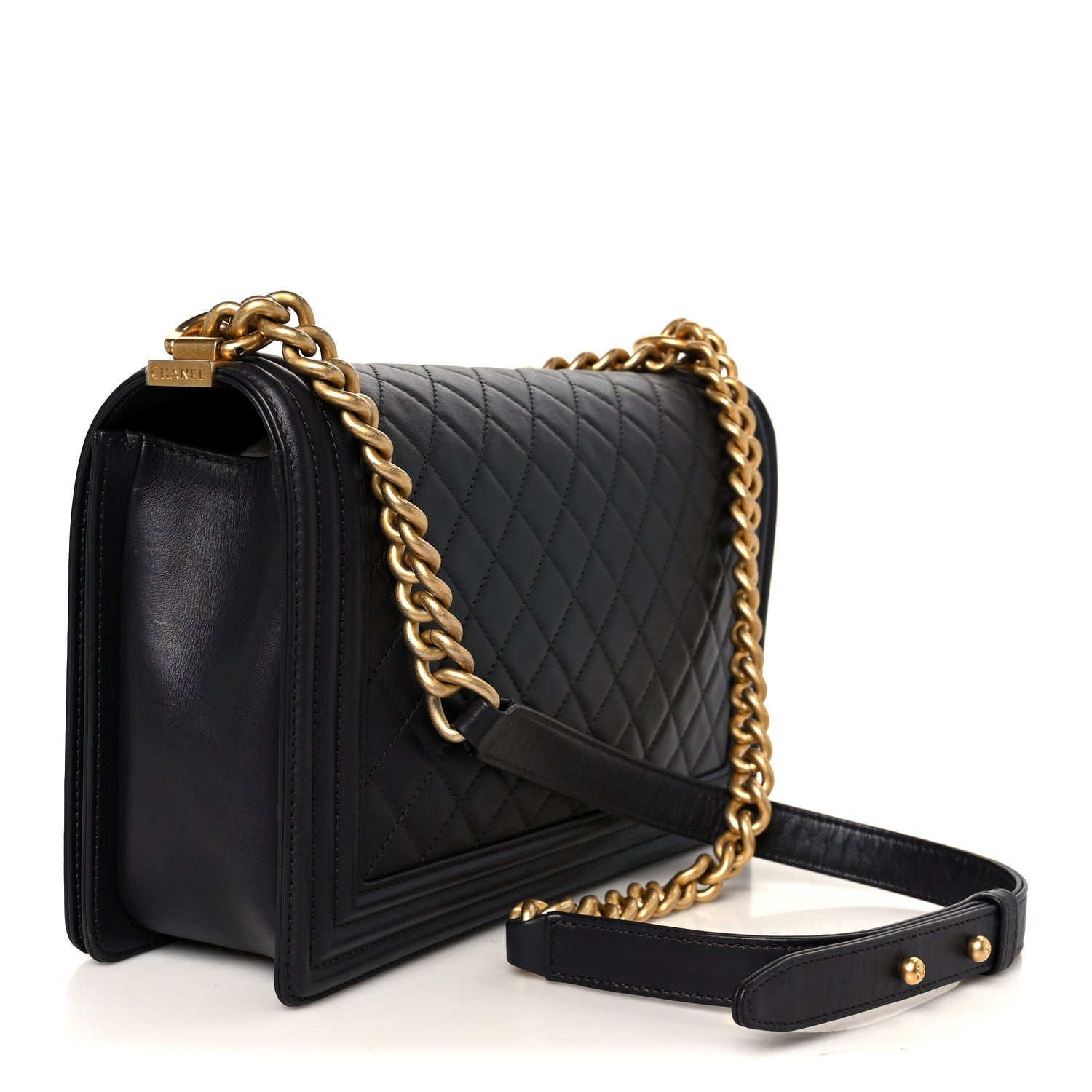Chanel Lambskin Quilted New Medium Boy Flap Dark Purple 3 of 10
