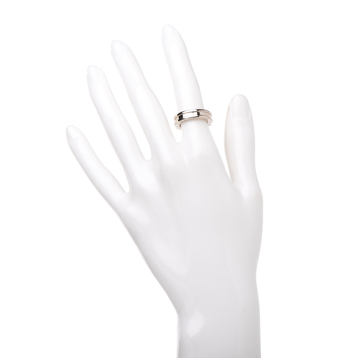 Bulgari 18K White Gold B.Zero1 One-Band Ring 48 4.5 2 of 5
