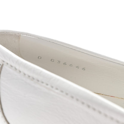 Chanel Shiny Lambskin Quilted CC Turnlock Loafers 35.5 White 8 of 10
