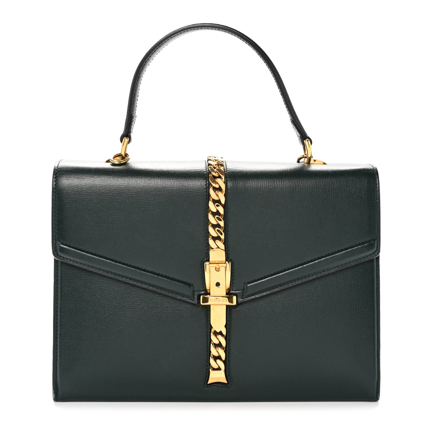 Gucci Azalea Calfskin Small Sylvie 1969 Top Handle Bag Green 1 of 16