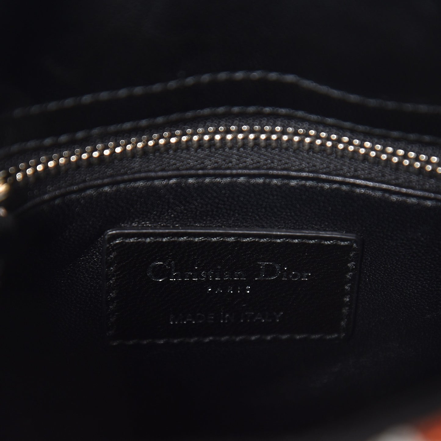 Sequin Embroidered Patent Medium Lady Dior Black Multicolor