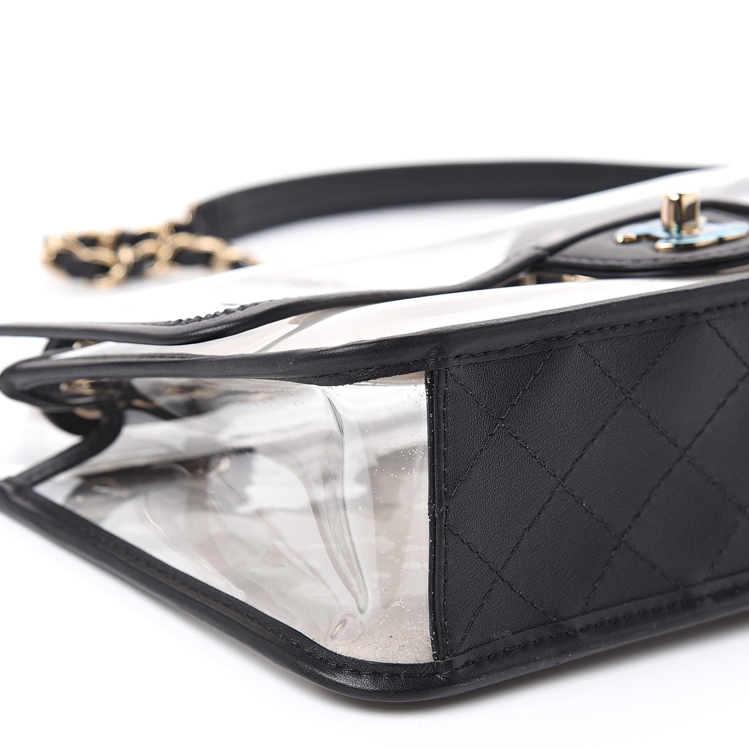 Chanel Lambskin PVC Medium Coco Sand Flap Black 9 of 10