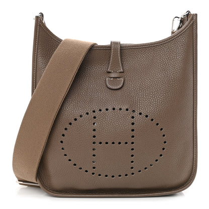 Hermes Taurillon Clemence Evelyne III PM Etoupe 1 of 11