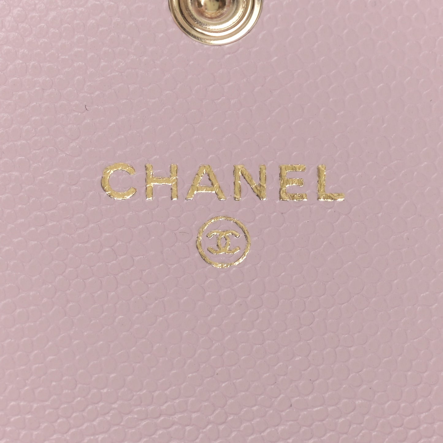 Caviar Quilted Coco Candy Card Holder On Chain Light Pink