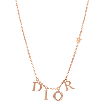 Christian Dior Crystal Dio(r)evolution Necklace Rose Gold 1 of 6