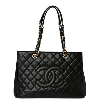 Chanel Caviar Quilted Grand Shopping Tote GST Black 1 of 12