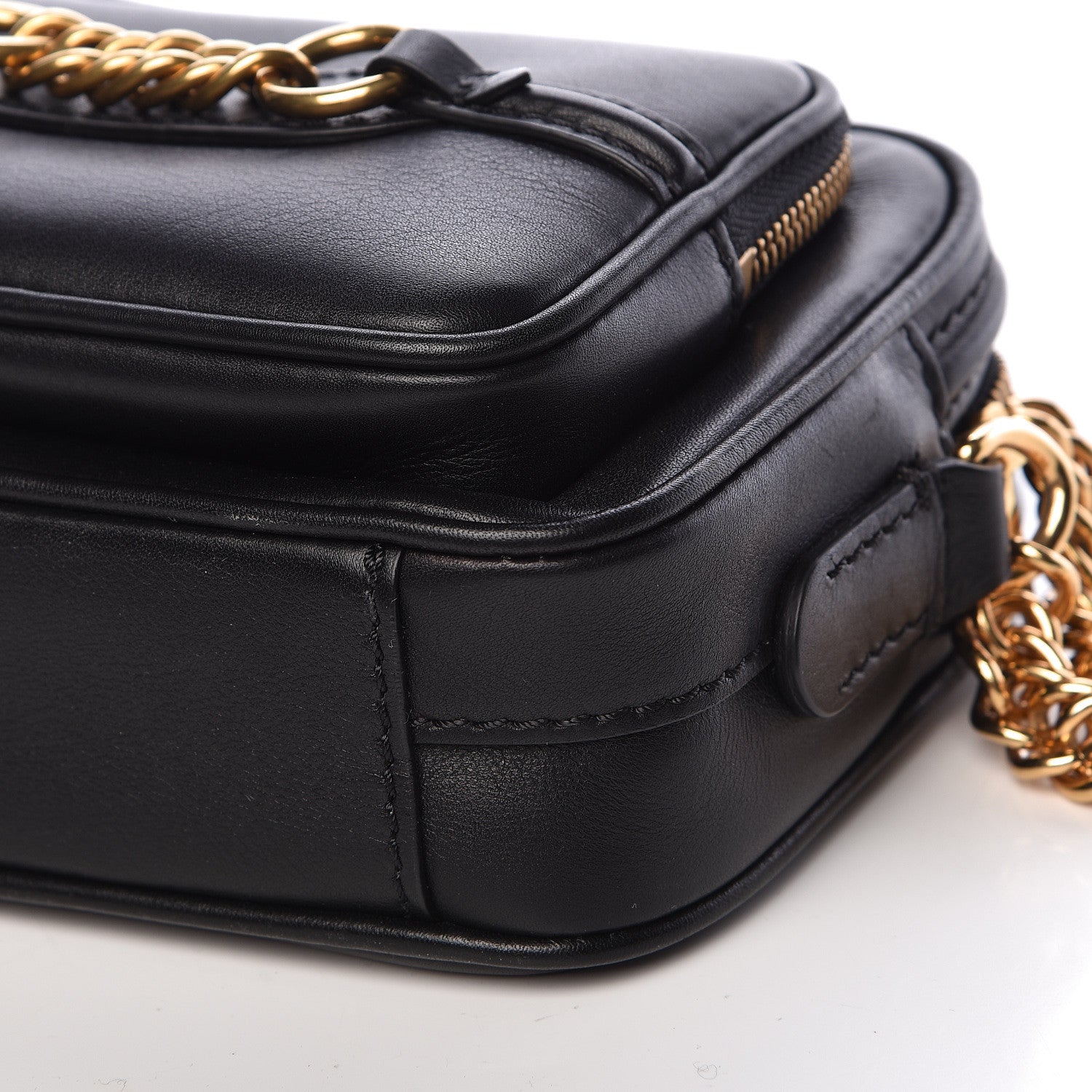 Burberry Smooth Calfskin 1983 Knight Check Link Camera Bag Black 9 of 10