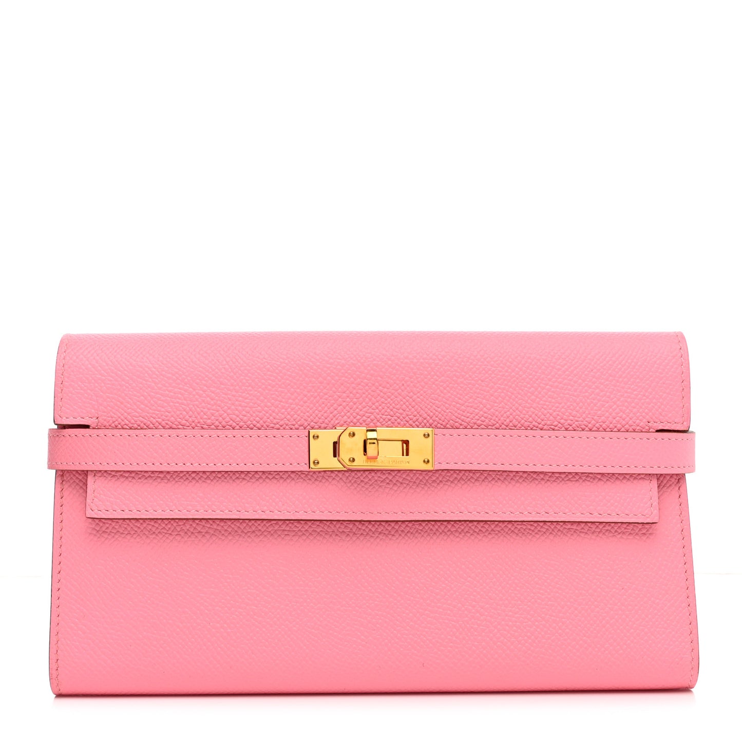 Epsom Kelly Longue Wallet Rose Confetti