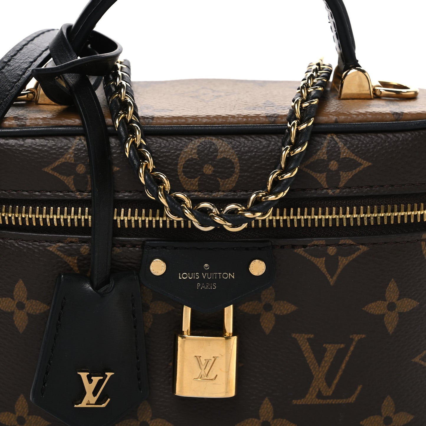Reverse Monogram Vanity Chain Pouch