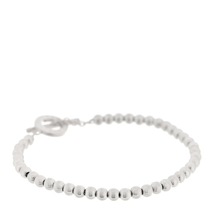 Tiffany Sterling Silver 4mm Beads Toggle Bracelet 2 of 3