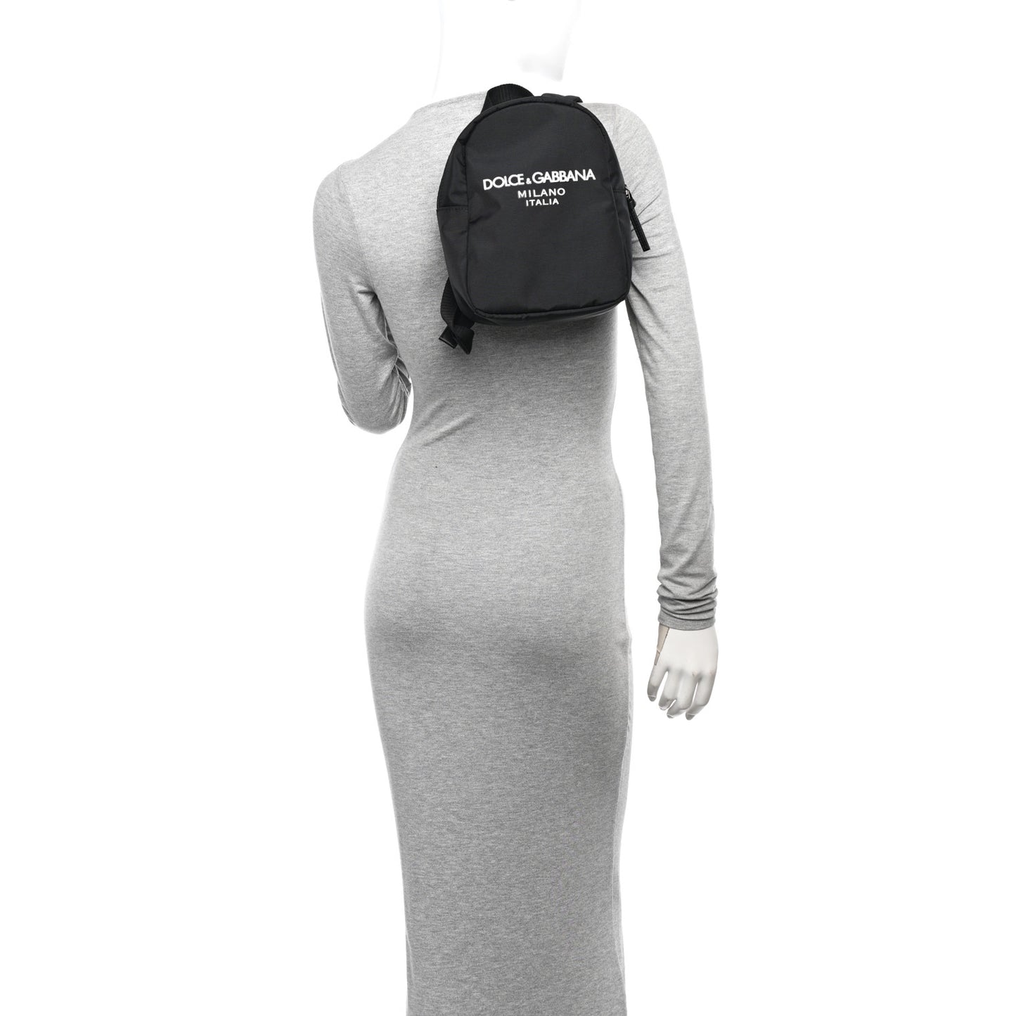 Nylon Logo Childrens Backpack Black