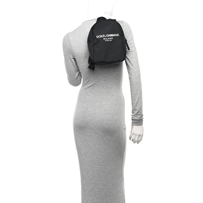 Dolce & Gabbana Nylon Logo Childrens Backpack Black 2 of 9