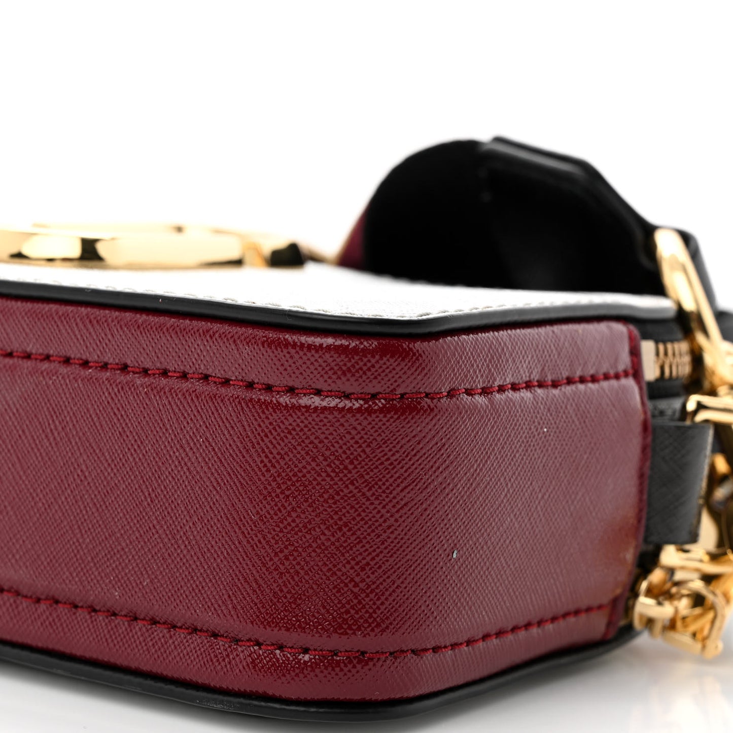 Saffiano Small Snapshot Camera Bag Silver Multicolor