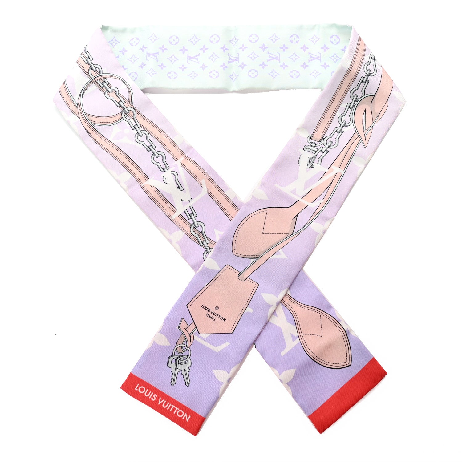 Louis Vuitton Silk Monogram All That Straps Bandeau Mauve 1 of 4