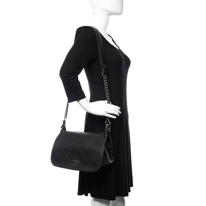 Chanel Calfskin Stitched Small Highlander Messenger Black 2 of 20