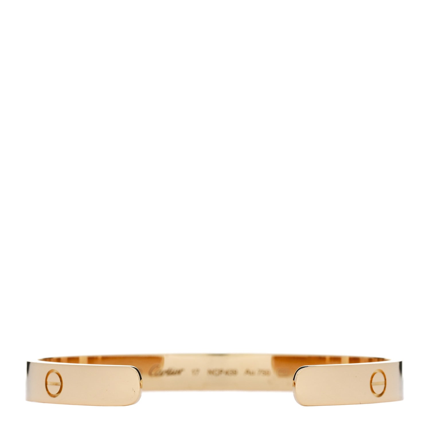 Cartier 18K Yellow Gold LOVE Cuff Bracelet 17 2 of 4