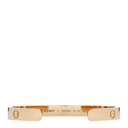 Cartier 18K Yellow Gold LOVE Cuff Bracelet 17 2 of 4