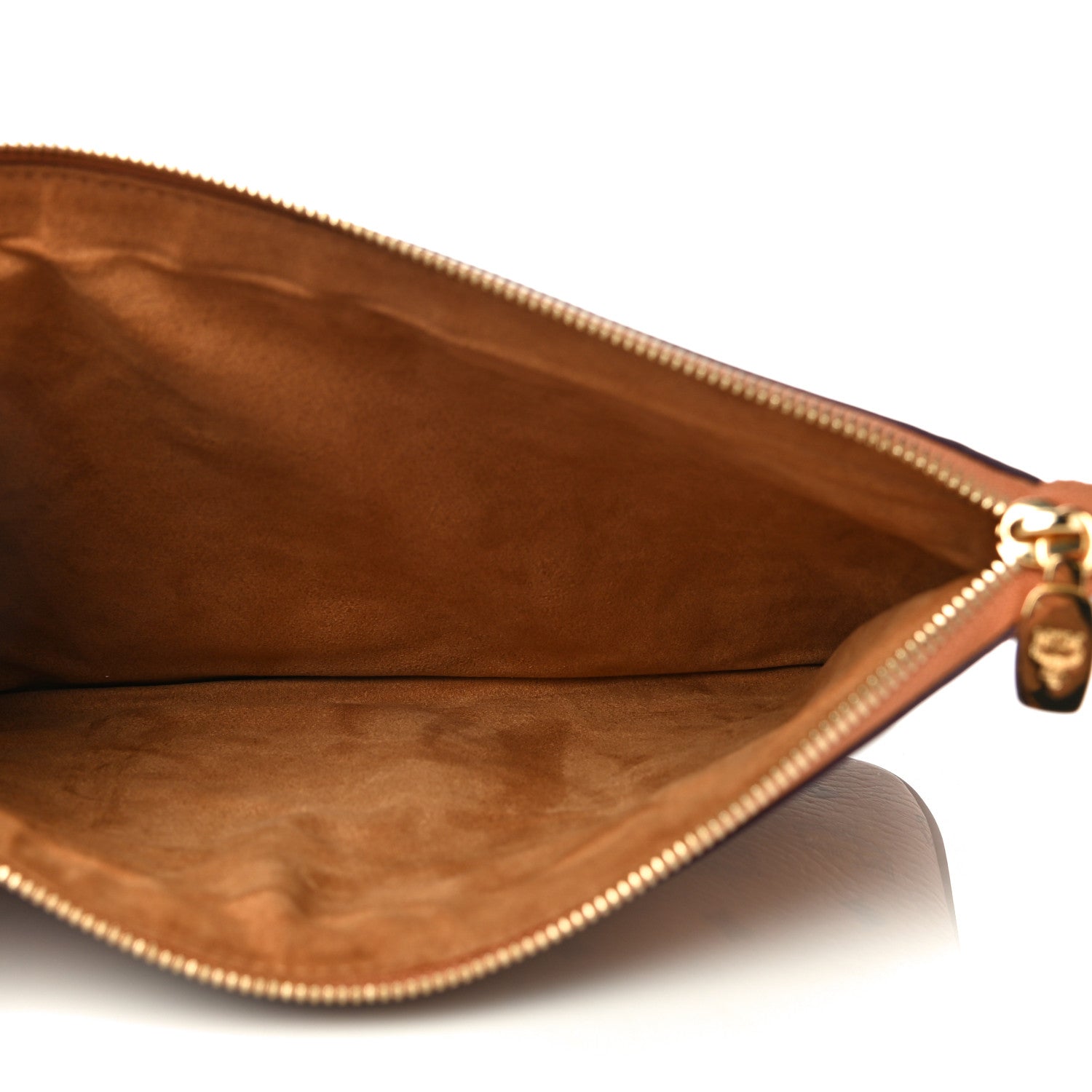 MCM Visetos Liz Shopper Tote Pouch Cognac 5 of 10